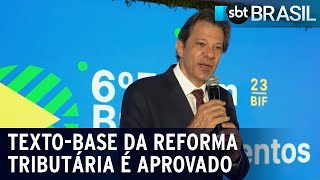 Comissão do senado aprova textobase da reforma tributária  SBT Brasil 071123 [upl. by Junie]