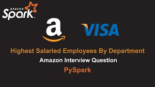 Highest Salaried Employees By Department  Amazon Interview Question  PySpark [upl. by Aibonez152]