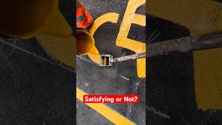 PAINTING A DISABLED SIGN IS SATISFYING 🎨 satisfyingvideo roadmarking linepainting gopro pov [upl. by Elatnahc]