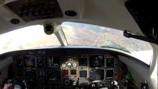 Beechcraft Starship landing Rwy 33 at Aspen  flight deck view [upl. by Anelem]