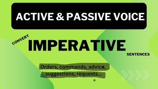 Imperative sentences in passive voice [upl. by Sydney]