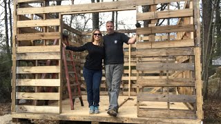 Pallet Shed Build Part 1 [upl. by Eckel]