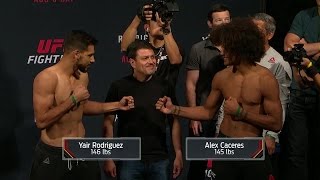 Yair Rodriguez vs Alex Caceres  WeighIn  UFC ON FOX [upl. by Aniteb]