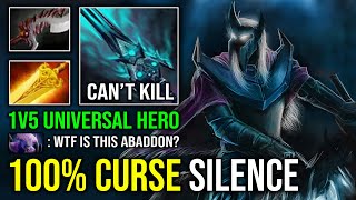 NEW 1V5 CURSE SILENCE 100 Raid Boss Universal Hard Carry Offlane Radiance Abyssal Abaddon Dota 2 [upl. by Lecroy]