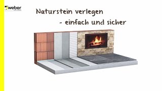 Natursteinverlegung an Wand und Boden einfachampsicher [upl. by Atews]