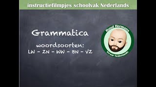 Grammatica woordsoorten  LW ZN WW VZ BN [upl. by Ojiram]