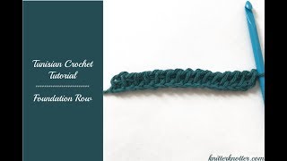 Tunisian Crochet Tutorial  Foundation Row  Right handed [upl. by Garrett71]