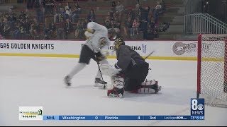 With NHL Playoffs looming Fleury returns to Golden Knights practice [upl. by Epilif]