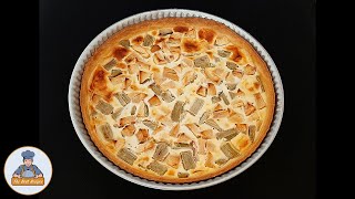 Tarte sucrée maison Une recette aux pommes et à la rhubarbe [upl. by Haletta]