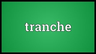 Tranche Meaning [upl. by Laehcimaj717]