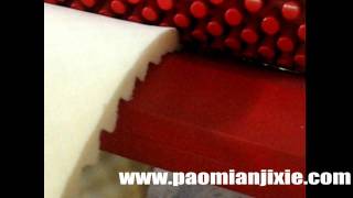 Pyramid Foam Acoustic eggcrate foam cutting machine [upl. by Comethuauc480]