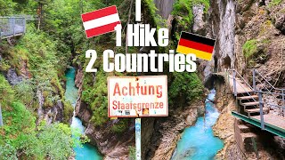 Hiking the Leutasch Spirit Gorge from Austria to Germany [upl. by Yessac204]