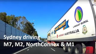 Sydney driving – M7 M2 M1 Pacific Motorway amp NorthConnex tunnel [upl. by Olnek]