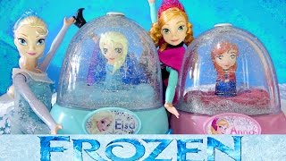 FROZEN ELSA GLITTER GLOBES How to Paint Elsa Anna Olaf 3 Disney Snow Domes [upl. by Noled]