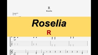 【TAB】Roselia  R Ys Guitars cover  guitar tab [upl. by Melgar]