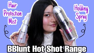 BBLUNT Hot Shot Heat Protection Mist amp Holding Mist Review amp Demo [upl. by Euqirat]