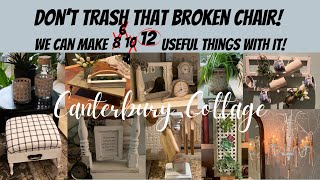 12 DIY PROJECTS REPURPOSING A BROKEN CHAIR [upl. by Hallutama138]