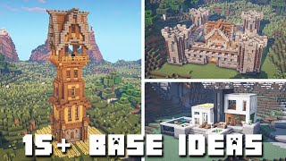 15 Survival Base Ideas for your Minecraft World [upl. by Oiceladni]