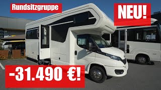 Wohnmobil Preise Sturzflug 31490 € Morelo Palace Alkoven 80 RL 2023 XL Rundsitzgruppe Werbung [upl. by Feriga215]