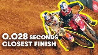 The Closest Finish Ever  Moto Spy Supercross [upl. by Paderna]