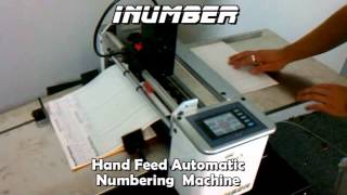 iNumber Affordable Manual Feed Automatic Numbering Machine [upl. by Rephotsirhc]