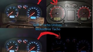 Golf 4 Tacho Umbau Motometer Tacho [upl. by Naji958]