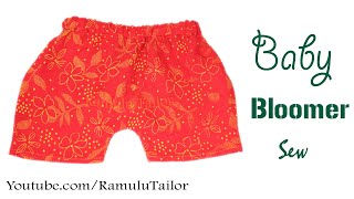 How to Baby Bloomers Cutting and Stitching in 5 Minute I Diaper Cover I Baby Shorts  Ramulu Tailor [upl. by Milton]