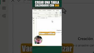 Crear una tabla calendario con DAX excel [upl. by Arutnev502]