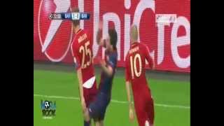 Robben vs Barcelona Muller blocks Alba [upl. by Namaj398]