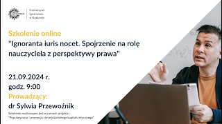 Ignoranta iuris nocet Spojrzenie na rolę nauczyciela z perspektywy prawa [upl. by Eisac]