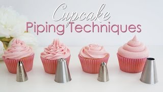 Cupcake Piping Techniques Tutorial [upl. by Adrahc661]