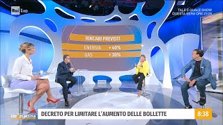 Rincari bollette il governo corre ai ripari  Unomattina  24092021 [upl. by Aaren]