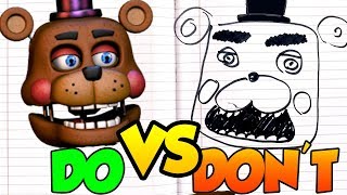 DOs amp DONTs  Drawing Five Nights At Freddys 6 FFPS In 1 Minute CHALLENGE [upl. by Carney]