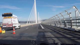 France by Autoroute  A75 J46  Albi  to Millau peage via Bridge [upl. by Rosie314]