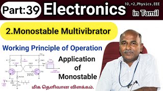 Monostable Multivibrator working in tamil [upl. by Akemrej680]