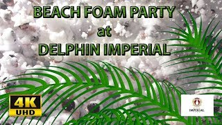 Beach Foam Party at Delphin Imperial Hotel Lara Antalya 4K UHD [upl. by Aerdnahc]