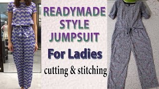 Readymade Style Jumpsuit for Ladies cutting and stitching [upl. by Hanae210]