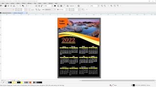 Calendar design in coreldraw [upl. by Ahsimik326]