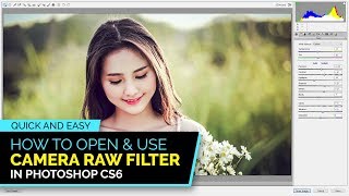 How to Open Camera Raw in Photoshop CS6  CAMERA RAW FILTER TUTORIAL [upl. by Clothilde]