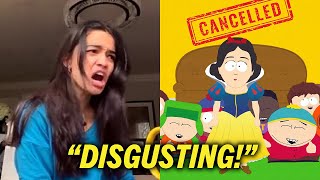 Rachel Zegler LOSES IT On South Park For MOCKING Disneys Snow White [upl. by Aleahc268]