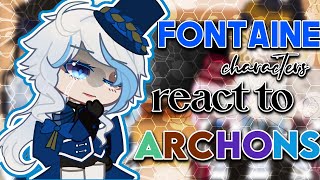 💙   Fontaine Characters react to  Archons  Genshin Impact  GCRV  Gacha Club [upl. by Happ]