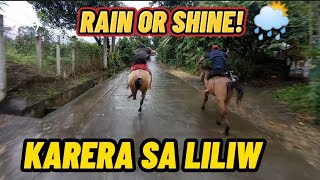 KARERA NG KABAYO SA LILIW LAGUNA  RAIN OR SHINE [upl. by Asilec]