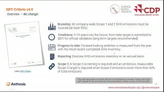 New Criteria for Science Based Targets [upl. by Adnohsar]