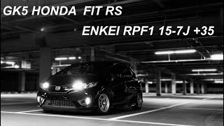 GK5 HONDA FIT RS ENKEI RPF1 157J 35 [upl. by Kylstra]