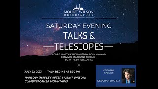 Talks and Telescopes Deborah Shapley “Harlow Shapley After Mount Wilson Climbing Other Mountains” [upl. by Dylana]