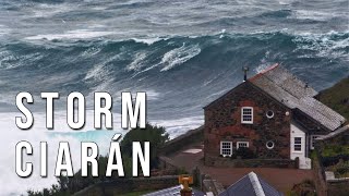 Storm Ciaran Lashes Cornwall  November 2023  4K Video [upl. by Nahtaoj]