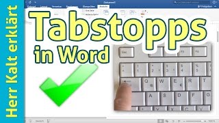 AnleitungTutorial Tabstopps in Word [upl. by Okimik907]