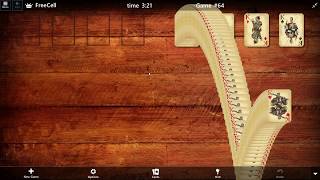 FreeCell Game  64 SOLVED Microsoft Solitaire [upl. by Rodmun]
