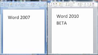 Microsoft Office Word 2007 amp 2010 Comparison [upl. by Ainot861]