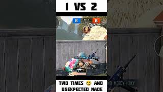 1 vs 2 unexpected Nade Two Times Game player bgmi bgmigameplay gamer gaming popular [upl. by Eekcaj877]